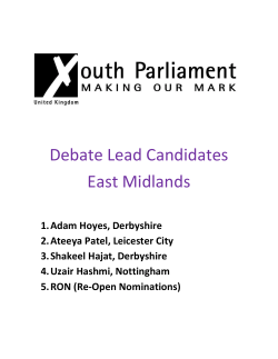Debate Lead Candidates East Midlands