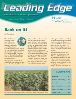 Bank on It! - No-till on the Plains