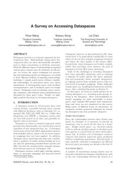A Survey on Accessing Dataspaces