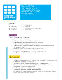 Module &ndash; Organisational Management