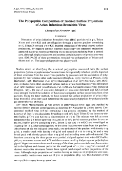 J. gem Virol. (198o), 48, 213-217 2I 3 The Polypeptide Composition