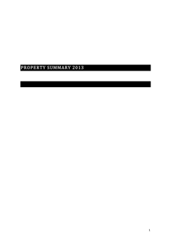 PROPERTY SUMMARY 2013