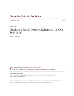 Hazelwood School District v. Kuhlmeier, 108 S. Ct. 562 (1988)