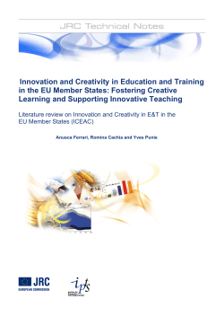 Innovation and Creativity in Education and Training in the EU