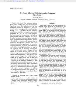 The Acute Effects of Atelectasis on the Pulmonary Circulation *