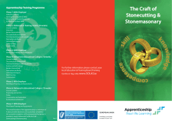 Stonecutting and Stonemasonry Apprenticeship