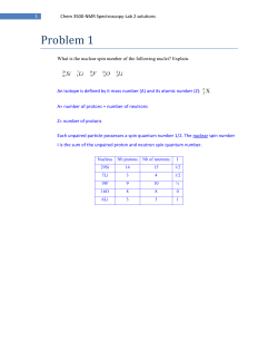 Chem 3500-NMR Spectroscopy