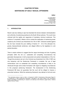 Sentencing of Adult Sex Offenders