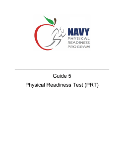 Guide 5 Physical Readiness Test (PRT)