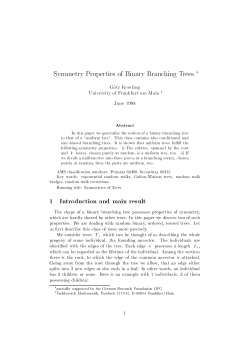 Symmetry Properties of Binary Branching Trees * 1 Introduction and