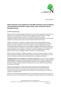 Public statement on the application of the BNN orientation value for