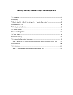 Defining housing markets using commuting patterns