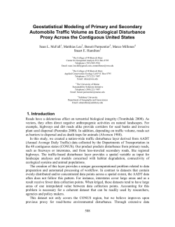 Geostatistical Modeling of Primary and Secondary Automobile