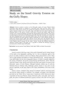 Study on the Small Gravity Erosion on the Gully Slopes