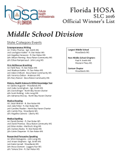 Florida HOSA Middle School Division