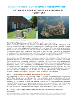establish establish fort monroe fort monroe as a national national
