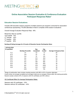 New Report on Response Rates for Education