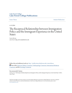 The Reciprocal Relationship between Immigration Policy and the