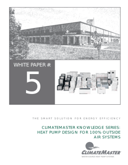 Heat Pump Design for 100% Outside Air Systems