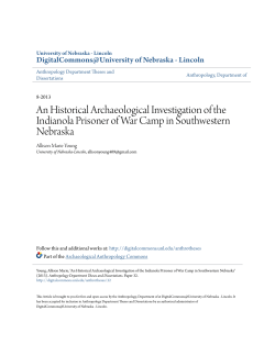 An Historical Archaeological Investigation of the Indianola Prisoner