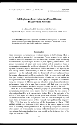 Ball Lightning Penetration into Closed Rooms:43 Eyewitness Accounts