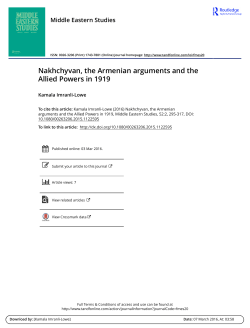 Nakhchyvan, the Armenian arguments and the Allied Powers in 1919