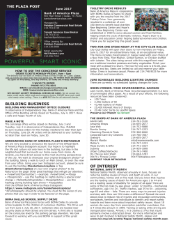 Newsletter - Bank of America Plaza