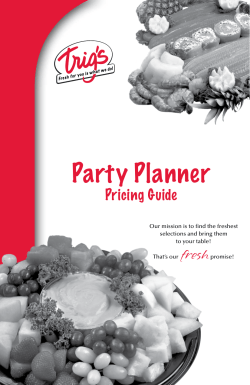 the Trig`s Party Planner Pricing Guide!