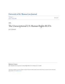 The Unexceptional US Human Rights RUDs