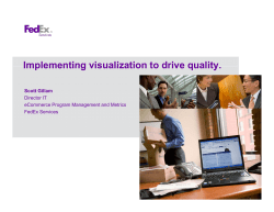 Implementing visualization to drive quality Implementing
