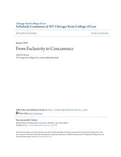 From Exclusivity to Concurrence