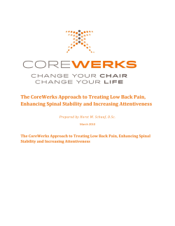 The CoreWerks Approach to Treating Low Back Pain