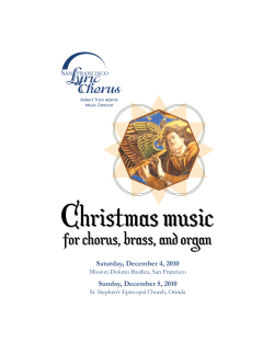 Program - San Francisco Lyric Chorus