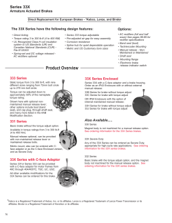 Series 33X Armature Actuated Brakes