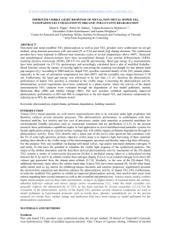 IMPROVED VISIBLE LIGHT RESPONSE OF METAL/NON