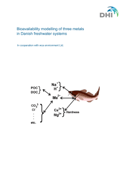 Bioavailability modelling of three metals in Danish