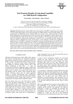 Fuel Economy Benefits of Look-Ahead Capability in a Mild Hybrid