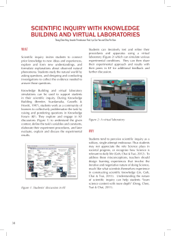 scientific inquiry with knowledge building and