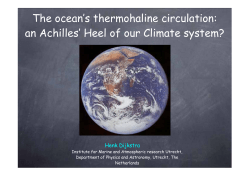 The ocean`s thermohaline circulation: an Achilles` Heel of our