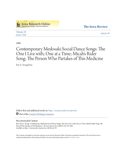 Contemporary Meskwaki Social Dance Songs