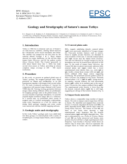 Geology and Stratigraphy of Saturn`s moon Tethys - diss.fu