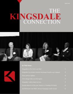 + Read More - Kingsdale Advisors