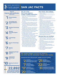 san jac facts - San Jacinto College