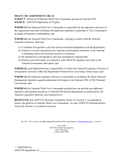 ADOPTED by AMVETS Department of DRAFT CBL AMENDMENT