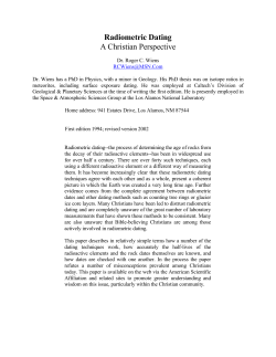 Radiometric Dating - American Scientific Affiliation