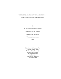 THE BIODEGRADATION OF ACETAMINOPHEN IN ACTIVATED