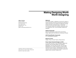 Making Designing Worth Worth Designing