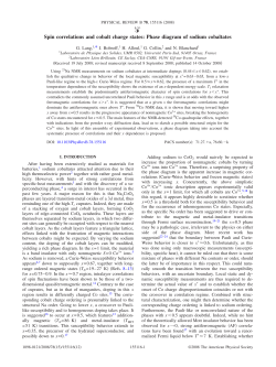 Spin correlations and cobalt charge states - Universit&eacute; Paris-Sud