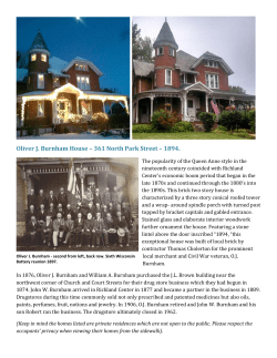 O J Burnham House Sixth Wisconsin