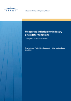 Measuring inflation for industry price determinations